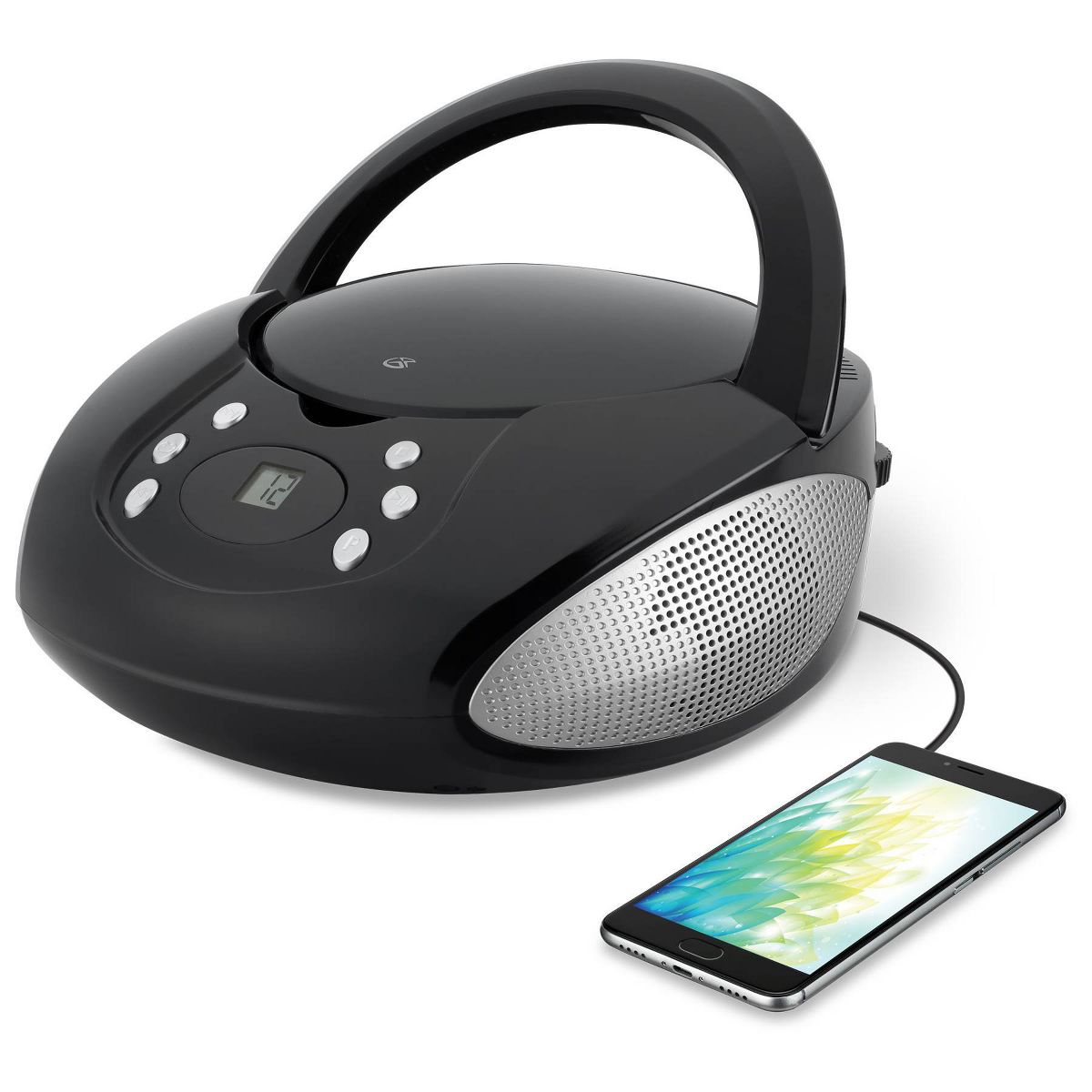 GPX CD, AM/FM, Line In Boombox - Black (BC112B): Portable Media Player with Built-In Speaker - thumbnail 5
