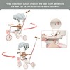 FONTOI 7 in 1 Baby Tricycle Toddler Strollers Removable Adjustable Push Rod Toddler Push Bike Baby Shower Gift Party Parent, Pink, 21.3"*12.2"*8.3" - 4 of 4