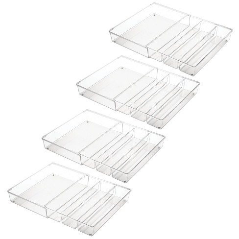 Mdesign Plastic Adjustable/expandable Drawer Storage Organizer, 4 Pack ...