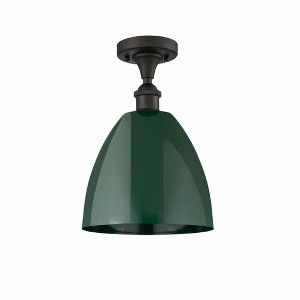 Plymouth Dome - 1 Light Semi-Flush Mount In Industrial Style-12.88 Inches Tall and 9 Inches Wide - 1 of 1