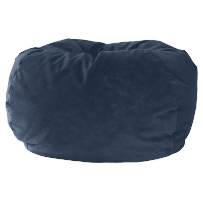 Kids' Micro-Fiber Suede Bean Bag Chair Blue - Gold Medal