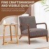 Mid Century Modern Accent Chair Fabric Lounge Armchair with Wood Frame Arm Chairs for Living Room - 2 of 4