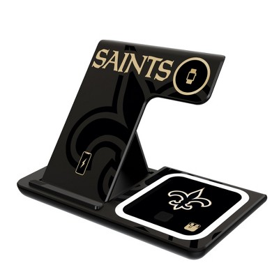 Keyscaper New Orleans Saints Monocolor Tilt 15-Watt 3 in 1 Charging Station