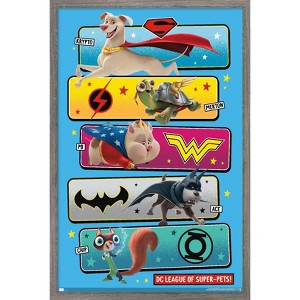 Trends International DC Comics Movie DC League of Super-Pets - The Pets Framed Wall Poster Prints - 1 of 4