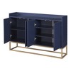 47" Sideboard Buffet Cabinet with Storage, Modern Storage Cabinet with Adjustable Shelves, Wood Media Console Table for Kitchen Living Room - 2 of 4