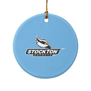 Stockton University Primary Logo Porcelain Holiday Christmas Tree Ornament  2.8" (7.1 cm) - 1 of 4