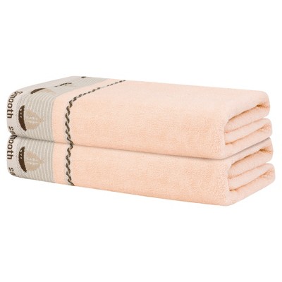 Unique Bargains Soft Highly Absorbent Quickdry Bath Towel 2 Pcs