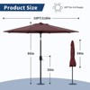 Patio Umbrella 9ft, Table Umbrella Outdoor Patio UV Protection with Crank Lift & Push Button Tilt, 8 Sturdy Ribs for Yard, Deck, Pool - 4 of 4