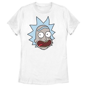 Women's Rick And Morty Smiling Rick Big Head T-Shirt - 1 of 4