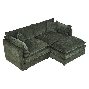 NicBex 77.17 Inch L-Shaped Sectional Sofa,Chenille 2-Seater Sofa with Footrest for Living Room,Apartment,Office - 1 of 4