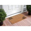 HomeRoots 17" X 29" Natural and Black Coir Hey There Outdoor Door Mat - 2 of 3