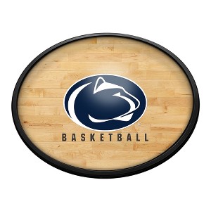College Basketball Hardwood Design Oval Slimline Lighted Wall Sign - 1 of 4