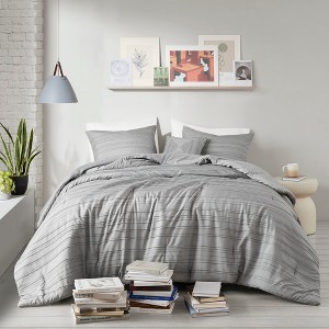 Stylish Jacquard Solid Comforter Set, Cozy All Season Home Textile fits Modern Bedroom Decor - 1 of 4