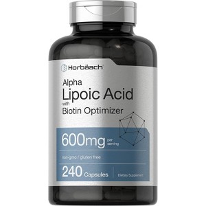 Horbaach Alpha Lipoic Acid 600mg with Biotin Optimizer | 240 Capsules - 1 of 3