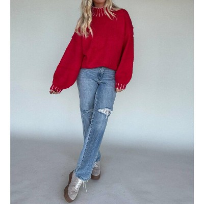 Women's Carrie Oversized Mock Neck Sweater - &merci