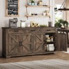 USIKEY Buffet Cabinet, 63” Large Sideboard Buffet Storage Cabinet with 3 Drawers, Farmhouse Coffee Bar with 4 Doors for Kitchen, Living Room - 4 of 4