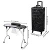 Byootique Folding Manicure Nail Table 4in1 Rolling Makeup Train Case - 4 of 4
