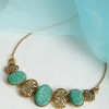 SOHI Women's Sea Green Ottoman Statement Necklace - 2 of 4