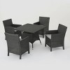 Cypress 5pc All-Weather Wicker Patio Dining Set: Christopher Knight Home with Galvanized Steel Hardware - 2 of 4