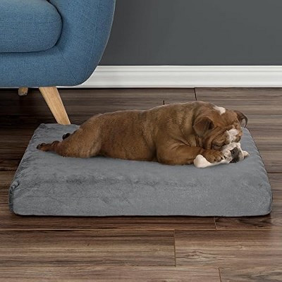 PETMAKER Orthopedic Pet Bed - Egg Crate and Memory Foam with Washable Cover 26x19x4 by PETMAKER - Gray