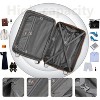 Sapphtopaz 6pcs Luggage Sets ABS Suitcase Luggage Hardside Expandable Suitcases, Spinner Wheels, TSA Lock (20" 24" 28"+ Duffel Bag+ Toiletry Bag) - 4 of 4