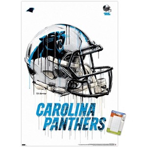 Trends International NFL Carolina Panthers - Drip Helmet 20 Unframed Wall Poster Prints - 1 of 4