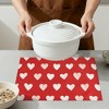 REGALWOVEN Love Hearts Placemats Set of 6, Happy Valentine's Day Dining Table Place Mats, Wedding Anniversary Holiday Decor - 4 of 4