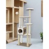 65-Inch Cat Tree for Indoor Cats - Modern Multi-Level Cat Tower with 5 Scratching Posts, Perch, and Washable Cushions - Cat Furniture by WoodyWonders - 4 of 4