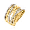Ross-Simons 0.25 ct. t.w. Diamond Highway Ring in 18kt Gold Over Sterling - 3 of 4