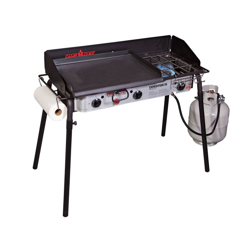 Camp Chef Expedition 3X Three Burner Stove with 16&#34; x 24&#34; Griddle, 4 of 5