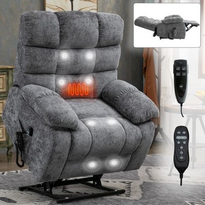 CENGHU Lift Recliner Chair for Adults,  Heat Massage Dual Motor Infinite Position Up to 350 LBS Large Electric Power Lift Recliners with Power-Remote
