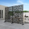 1-Panel Metal Outdoor Privacy Screen, Freestanding Outdoor Divider Privacy Fence for Deck Patio Balcony Garden - 2 of 4