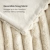 Cozy Bliss Faux Fur Plush Decorative Blanket,Cozy Warm Striped Throw - 4 of 4