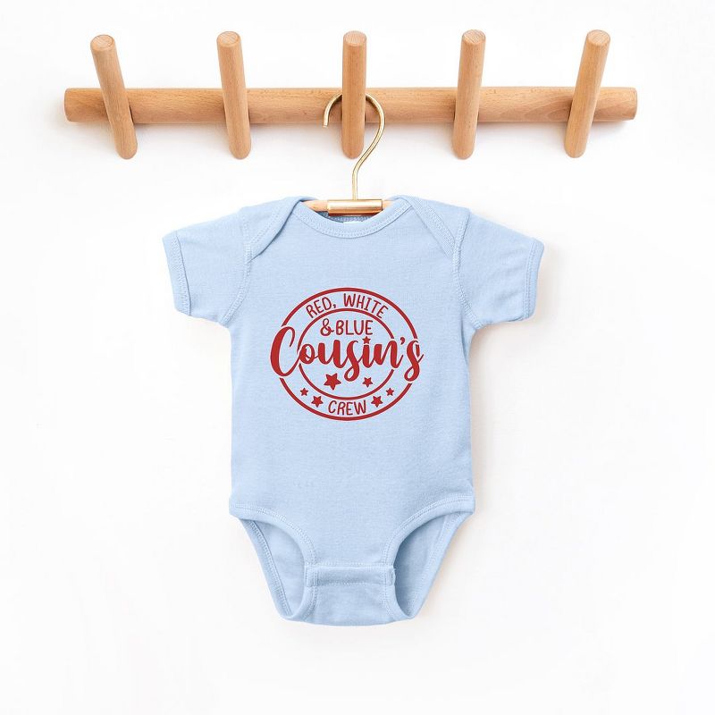 The Juniper Shop Red White And Blue Cousin's Crew Baby Bodysuit, 1 of 3