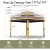 11''X11'' Metal Gazebo, Outdoor Gazebo, with 4 Pieces Mosquito Netting & Zipper Door, Water & UV Resistant - 3 of 4
