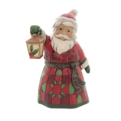 Jim Shore 3.5" Mini Santa With Lantern Heartwood Creek  -  Decorative Figurines