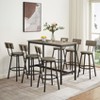 NicBex Dining Room Table Set for 6 Kitchen Table and Chairs with Upholstered Stools with Backrest for Kitchen, Dining Room Restaurant - 2 of 4