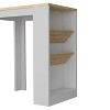 NicBex Mobile Kitchen Island Cart Morden Kitchen Carts with Storage with 3 Tier Shelves for Kitchen, White - 4 of 4