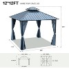 Amber Sports 12x12FT Double Roof Gazebo with Netting & Curtains - 2 of 4