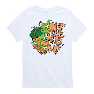 Boys' - Teenage Mutant Ninja Turtles - Mikey Short Sleeve Graphic T-Shirt - 1 of 4