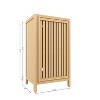 NicBex Bamboo Bathroom Storage Cabinet with Doors,Freestanding Cabinet with Shelves,Bathroom Floor Cabinet for Living Room,Kitchen,Entryway,Natural - 3 of 4