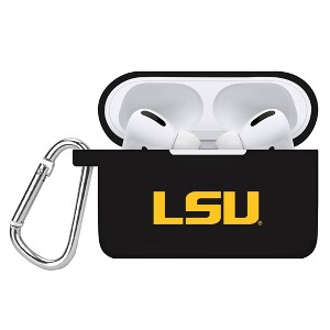 NCAA LSU Tigers Apple AirPods Pro Compatible Silicone Battery Case Cover - Black - 1 of 2