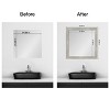 Amanti Art Mirror Makeover Bathroom Mirror Frame Border Kit - Fully Assembled Peel and Stick Frame - Mirror NOT Included - Dove Greywash Narrow Trim - 3 of 4