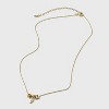 14K Gold Dipped Cubic Zirconia Rondelle Initial Necklace - A New Day™ Gold - 2 of 4