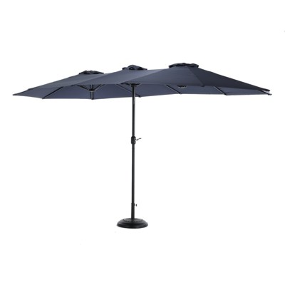 VisioGear Patio Umbrellas, Double Sided Outdoor Umbrella, Rectangular Market Umbrella with 12 Ribs, Green, 105.12"*100.39"*178.35"