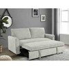 VYNXARIA 78 Inch 3 in 1 Convertible Sleeper Sofa Bed, Modern Fabric Loveseat Futon Sofa Couch with Pullout Bed,Light Gray - 2 of 4