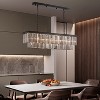 Siljoy Rectangle Crystal Chandelier, Pendant Light with Adjustable 59" Wire, K9 Crystals, Modern Ceiling Light Fixture - 2 of 4