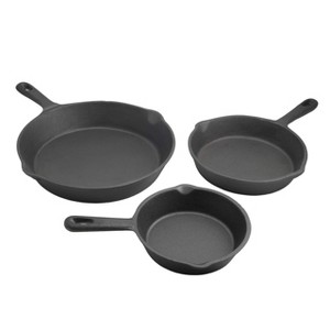 EXCELSTEEL 547 3 PC CAST IRON SKILLET SET - 1 of 4
