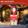 Syemin Inflatable Holiday Decorations 7FT Christmas Inflatable Santa in Chimney Up and Down, Blow Up Decoration, Multicolored, 31.5"*35.4"*83" - 2 of 4