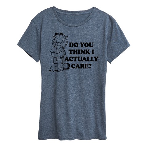 Women's - Garfield - Do You Think I Actually Care Short Sleeve Graphic T-Shirt - image 1 of 4